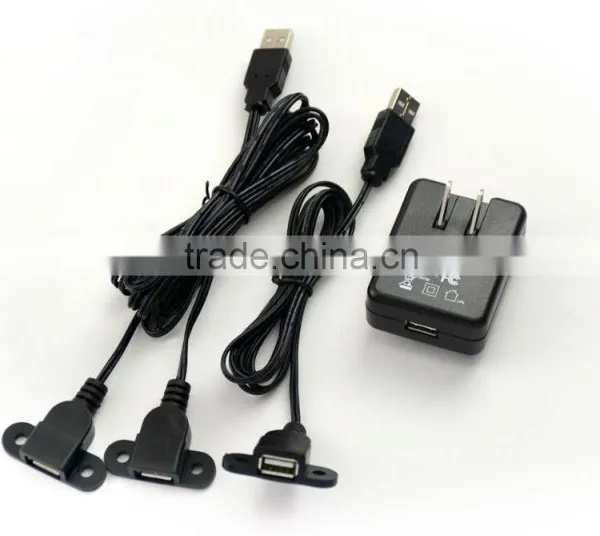 Portable Travel USB Wall Charger 2 USB Outlet For IPhone 6 Plus, IPad, Samsung, Tab-Black