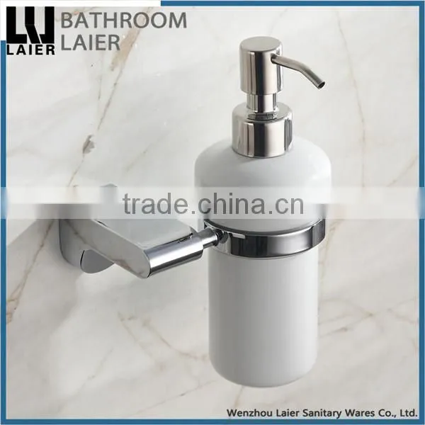 Bathroom Fittings Furniture Zinc Alloy Chrome Finishing Bathroom Accessories Wall Mounted Soap Dispenser photo-2