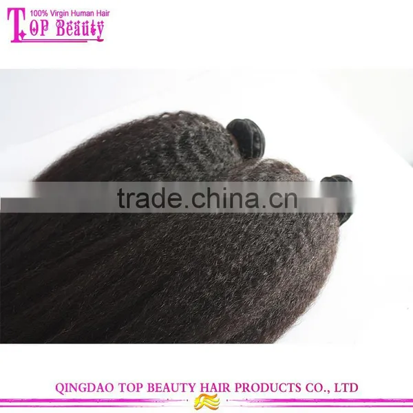 Virgin Kinky Straight Hair Weave Human Hair Mongolian Kinky Straight Hair photo-2