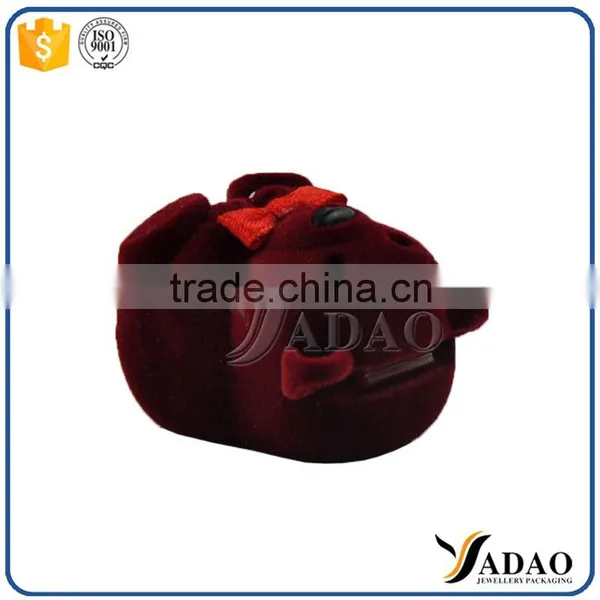 Best Popular in the Wolrd Cute Panda Shape Flocking Ring Jewelry Boxes photo-5