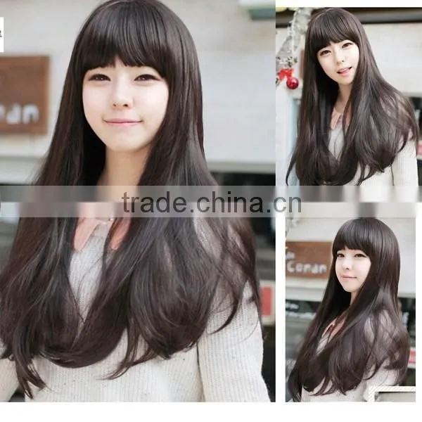 Bestselling Natural Looking Synthetic Wigs Long Black Straight Hair Wigs Asian Women Hair Wig photo-2
