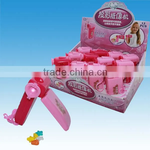 2014 NEW Projection Lighting Toy DV Camera With Candy/Cartoon Toys/Funny Toys