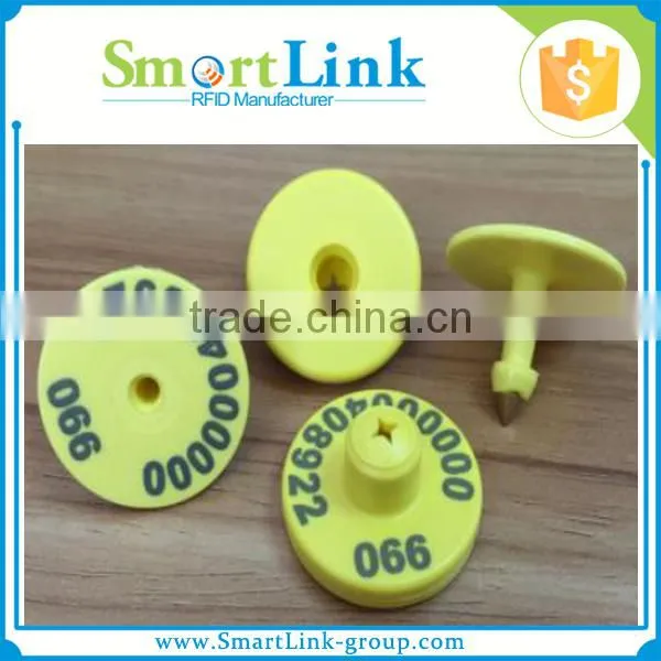 Livestock Rfid Ear Tag Price,LF Rfid Ear Tag Cow,134.2Khz 25mm Diameter Plastic Animal Ear Tag