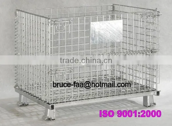 Zinc Galvanizing Storage Wire Basket/folding Cage