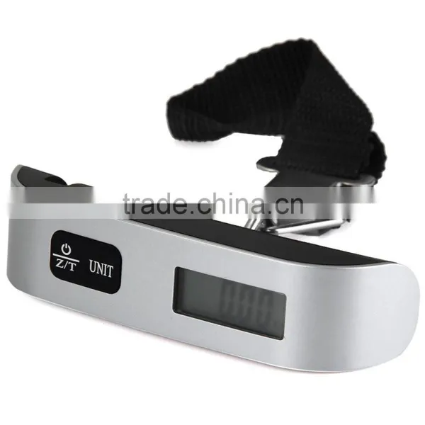 Portable Mini LCD Luggage Electronic Scale Thermometer 50kg Capacity Handing Digital Weighing Hook Scale Device photo-5