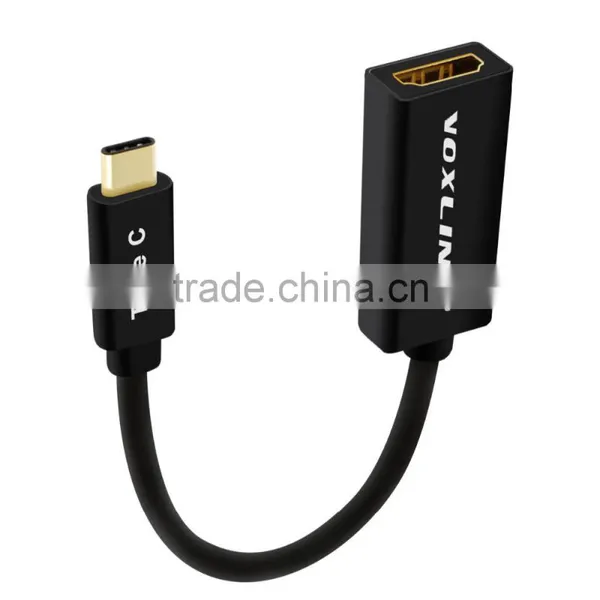 VOXLINK 1080p Gold Plated USB 3.1 Type C Male to HDMI Female Adapter Cable for Macbook photo-2