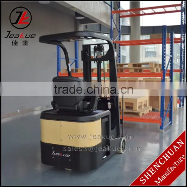 1 Ton 1.5 Ton Counterbalanced Battery Forklift Truck Three Wheels Electric Forklift photo-3