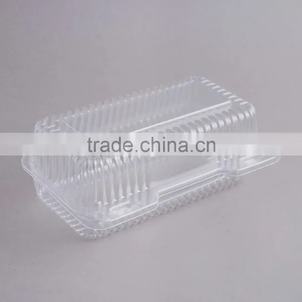 Durable Packaging Deep Clear Hinged Plastic Container, BOPS Clamshell Food Take Away Box for Cake, Hotdog photo-2