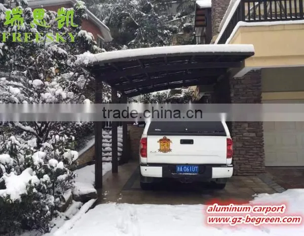 DIY Easy Installation Cantilever Aluminum Carport With Arched Roof photo-2