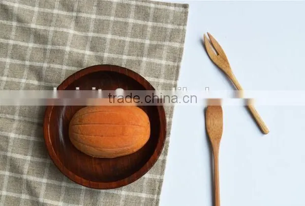 CY047 Natural Wooden Mini Spoon Fork Janpan Style Bamboo Fork Tableware Kit photo-5