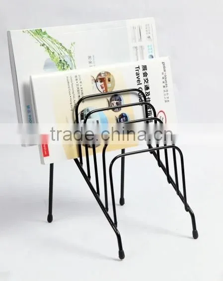 Office Supplier 6 Slot Metal Wire CD DVD Magazine Booklet Display Rack Stand photo-2