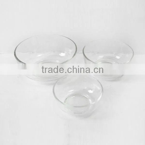 Transparent Round Glass Bowl Set for Rice Soup photo-2