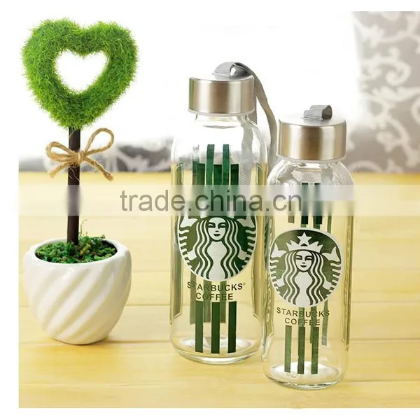 300ml Custom Private Lable Reusable Glass Water Bottle With Cloth Cover photo-3