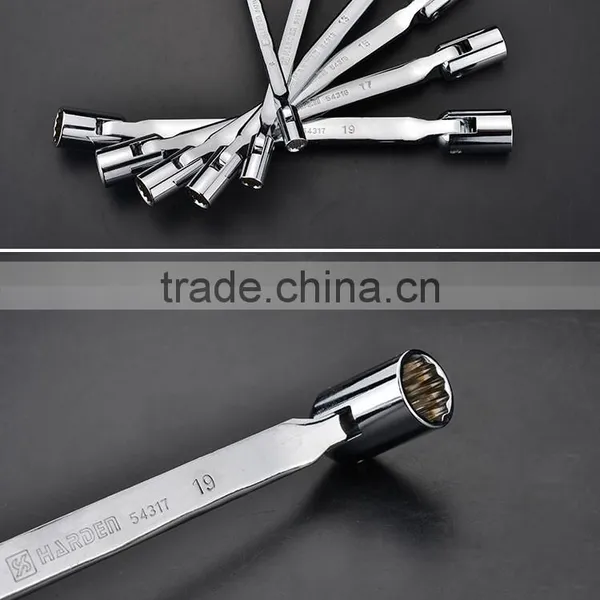 Double Socket Wrench Chrome Vandium Steel Spanner Wrench Tool photo-3