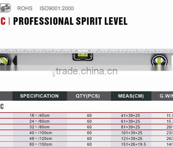 6" Plastic Spirit Level 3 Vials Adjustable Aluminum Level High Quality Level photo-2
