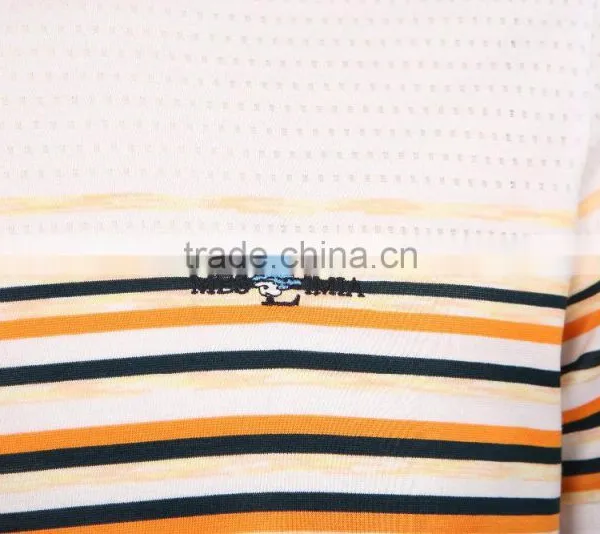 Mens Private Label White Stripe Cotton Solid t Shirt photo-4