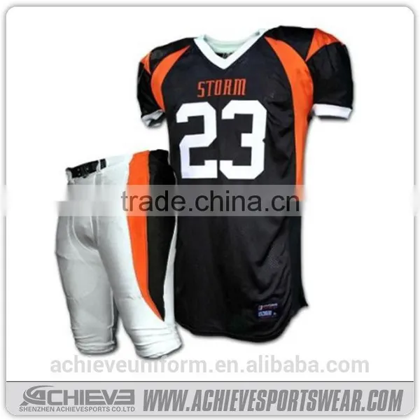 Wholesale Blank Custom American Football Jerseys Uniforms for Men photo-5