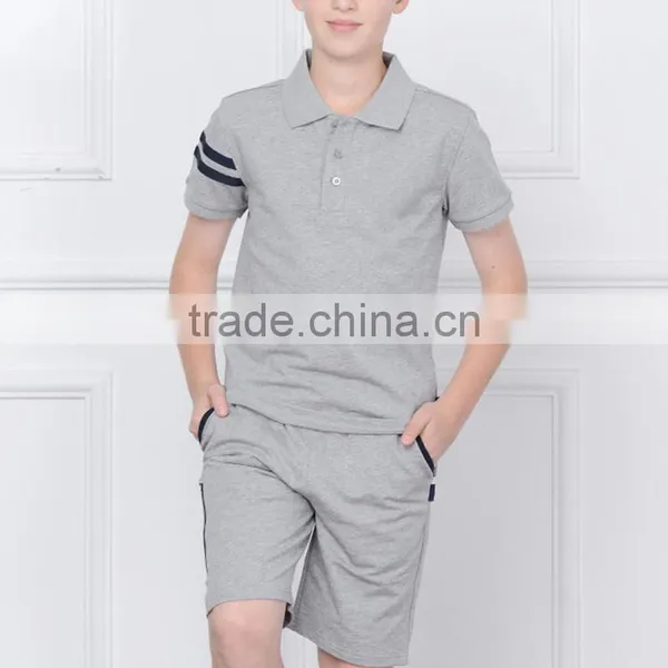 College Installed 2017 New Summer Boys' OLY Sports Short Sleeved Pieces of Two photo-2