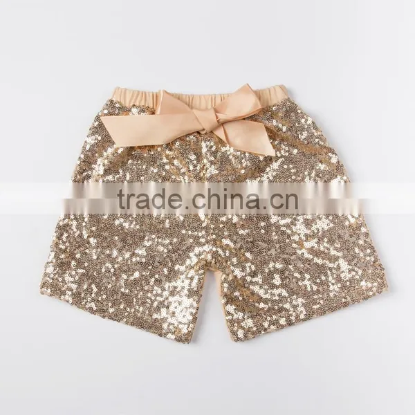 Wholesale Plain Baby Clothing Summer Girls Hot Shorts Elastic Waist Baby Sequin Shorts photo-3