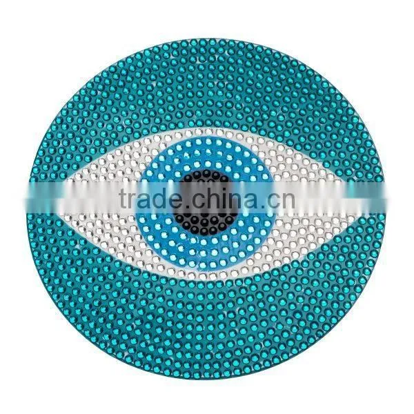 Acrylic/Rhinestone Glitter Printing Sticker Bling Self Adhesive Evil Eye Diamante Strass Sticker Design photo-3