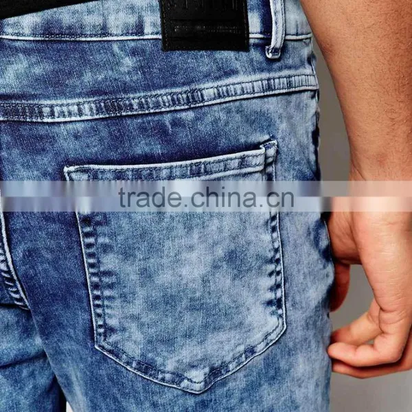 Fashion Pantlones Plain Best Selling Good Quality Slim Jeans photo-3