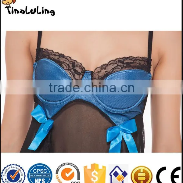 2017 Wholesale Valentine Gift Adult Sexy Lingerie Babydoll Night Dress photo-4