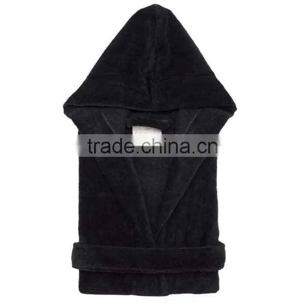 Kids Velour Hooded Bathrobe photo-4