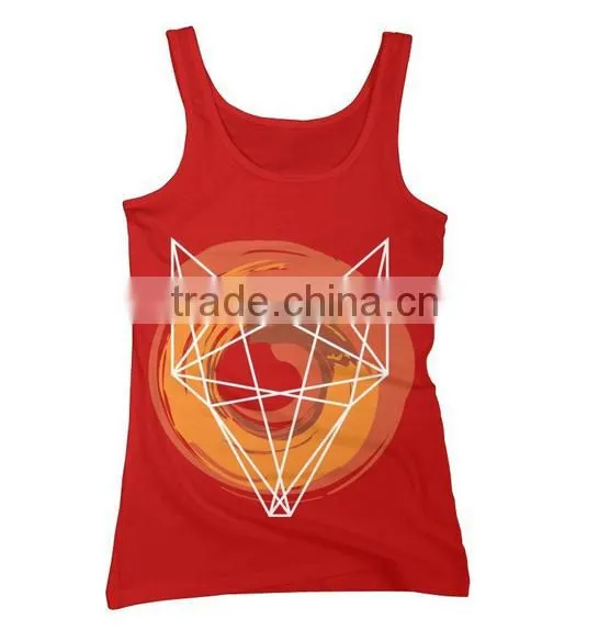 China Wholesale Custom Printing 100 Cotton Bulk Ladies Sports Tank Top photo-4