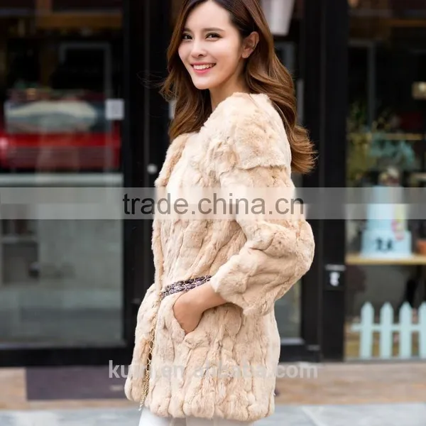 Women's Coats Colorful Real Fur Coat Female Luxury Rabbit Fur Winter Jacket Women New Arrival Overcoat photo-4