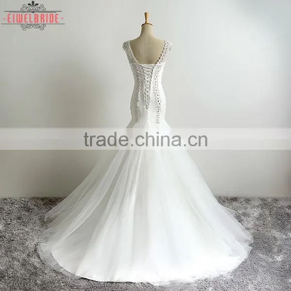 Cheap Sexy Mermaid Slimming Lace Mermaid Wedding Dresses photo-2