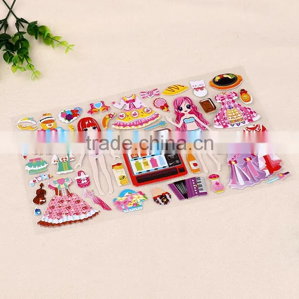 Children Carton Sticker 3D Pop-up Sticker Children Education Toys Crystal With Glitter Sticker Kids DIY Sticker photo-5