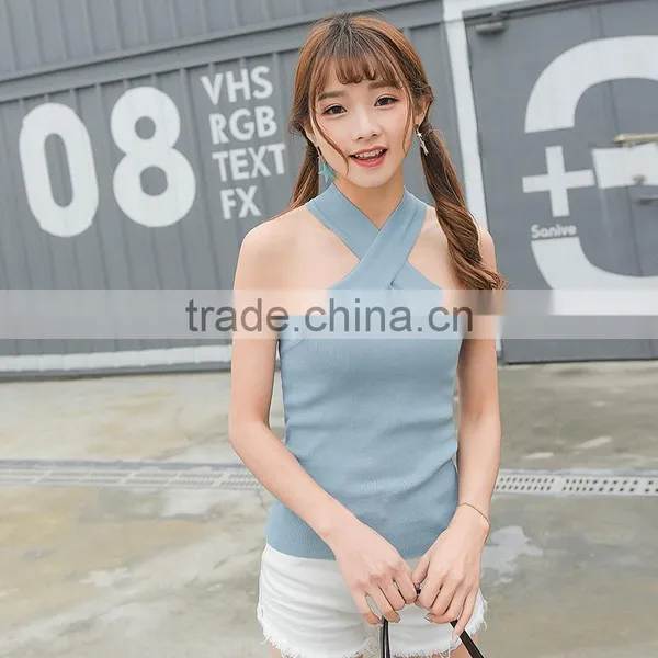 Ladies' Sweater in the Summer the New Crane Fork With T-shirts, Women's Sexy Lady Sleeveless Coat of Cultivate One's Morality photo-2