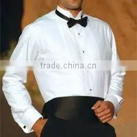 Mens Long Sleeve Wing Tip Collar Tuxedo Shirt photo-2