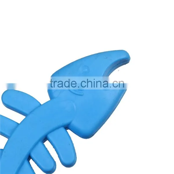 TPR Wand Pet Teaser Fish Bone Blue photo-2
