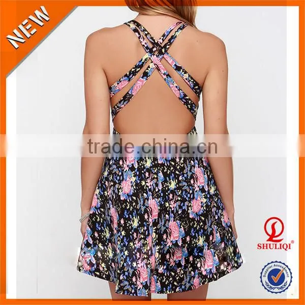 Latest Fashion Dresses /sexy V Neck Lady Summer Dresses photo-2
