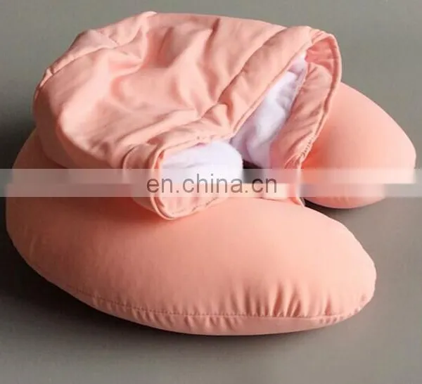 Meet ICTI Standard Custom u Shape Travel Neck Pillow With Hat Promotion Wholesale Soft Plush Pillow Neck photo-5