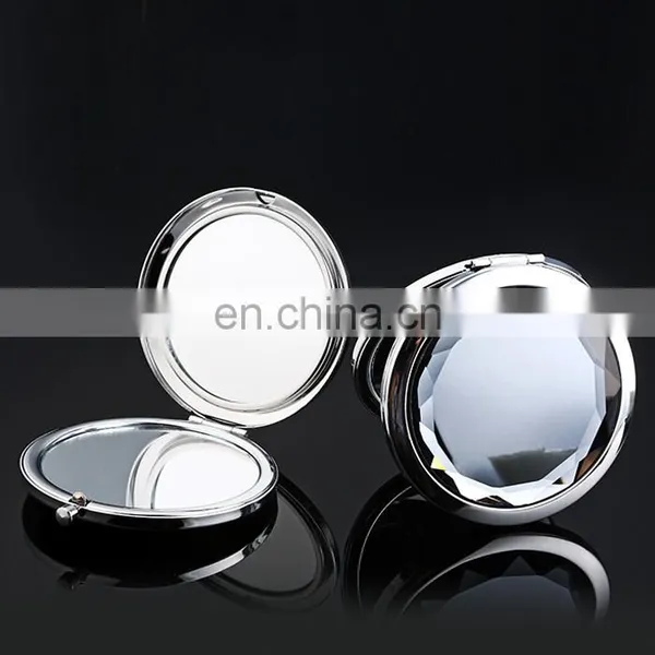 Customized Logo Printed Makeup Double Sides Crystal Decorative Mirror photo-2