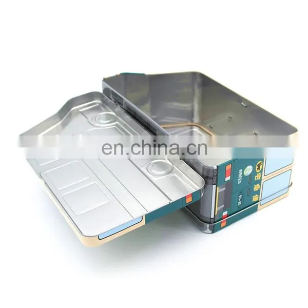 Handle Lunch Tin Box With Hinge Lid Custom Printing photo-3