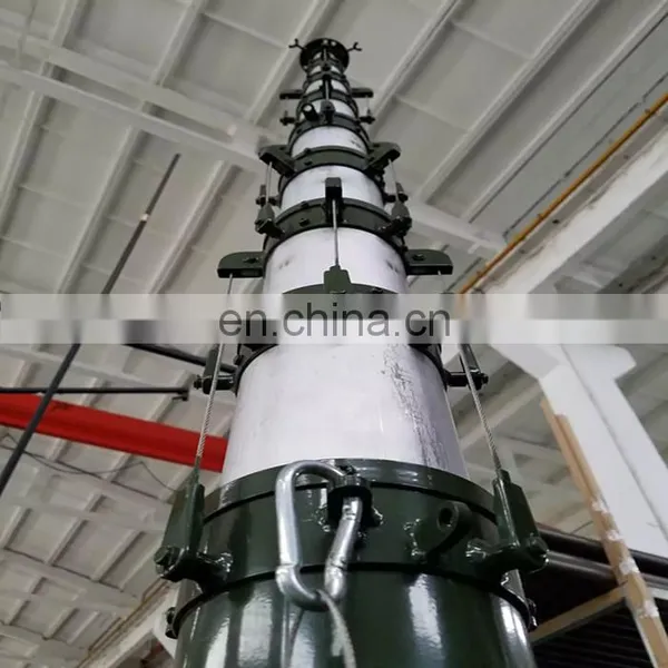 Hand Lifting Manual Winch Telescopic Antenna Electric Pneumatic Motorized Pump for Trailer Lighting Telecommunication Mast Tower photo-7