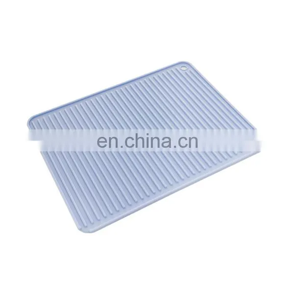 Kitchen Use Drain Pad Heat Resistant Cooking Pot Holder Rectangular PVC Dish Drying Mat photo-3