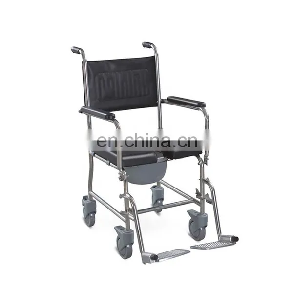 Disabled Equipment Healthcare Folding U Shaped Commode Seat Toilet Wheel Chair photo-6