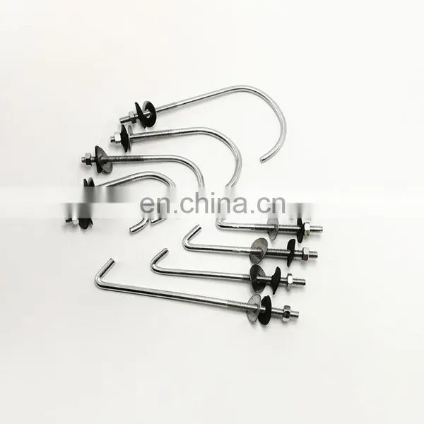 Hot Dip Galvanized Anchor J Type Hook Bolt Grade 5 Grade 8 J Type Anchor Bolt 3/8 photo-5