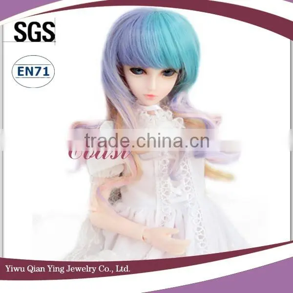 Colorful Beauty Long Loose Wavy Bjd Doll Wig photo-2