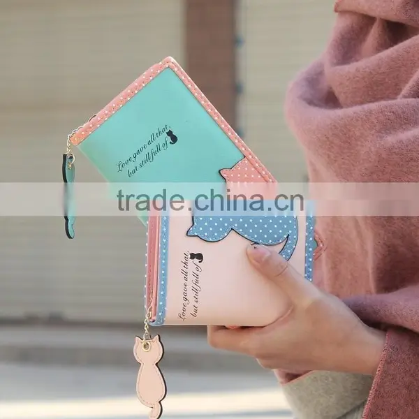 One Set Sale PU Leather Can Put ID and Bank Card Money Cash de Cuero