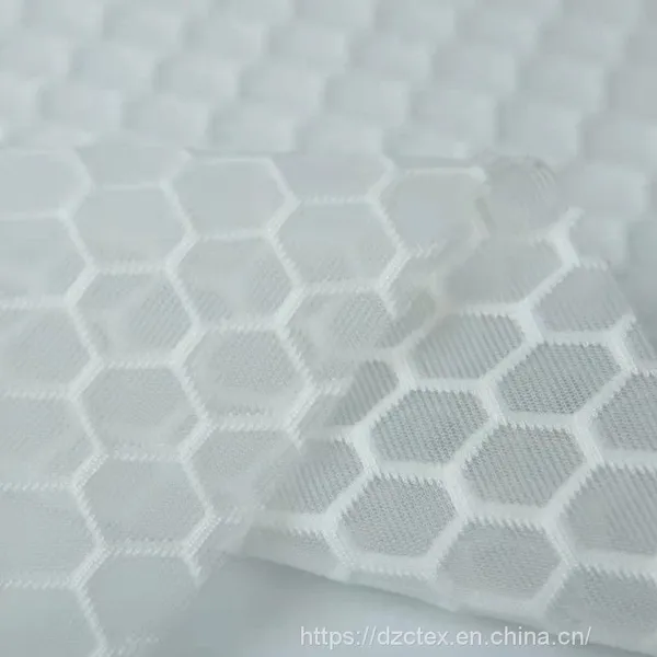 Light Weight 3D Jacquard Transparent Mesh Fabrics for Curtains Clothing Decoration With Width of 220CM photo-4