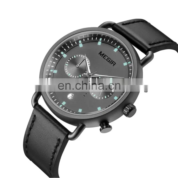MEGIR 2159 Men's Quartz Watches Waterproof Business Mesh Band Chronograph Date Luxury Wristwatches photo-2