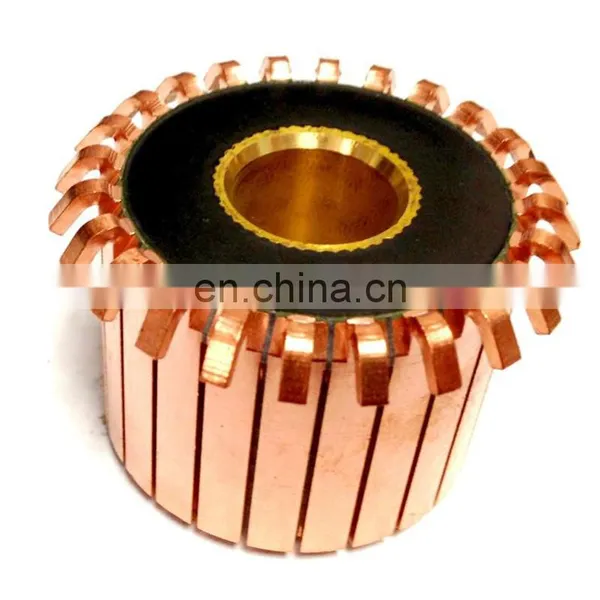 Electric Brush Hook Type Starter Copper 24 Segments Dc Motor Armature Commutator photo-3