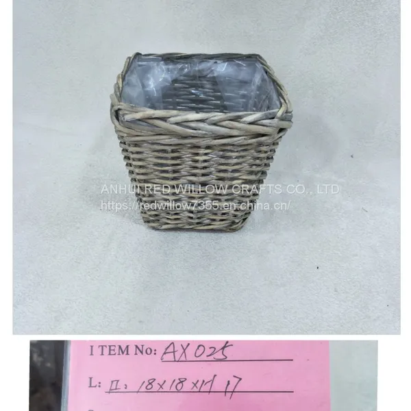 square shape willow basket