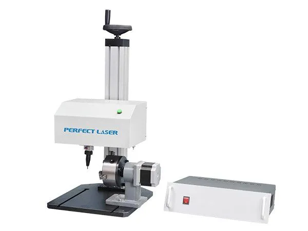 Aluminum Steel Metal Non-metal and Plastic Nameplate SLCD Control Rotary Dot Pneumatic Peen Engraving Machine photo-2