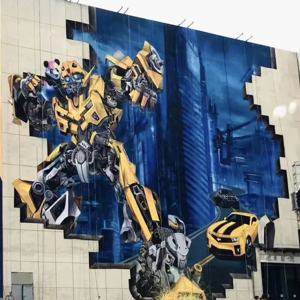 Hand-painted Wall Murals on Hanging Baskets in Luoyang, Henan; High-altitude Paint for Overpass Outer Walls; Painting and Graffiti on Cooling Towers, Chimneys, and Cooling Water Towers photo-3